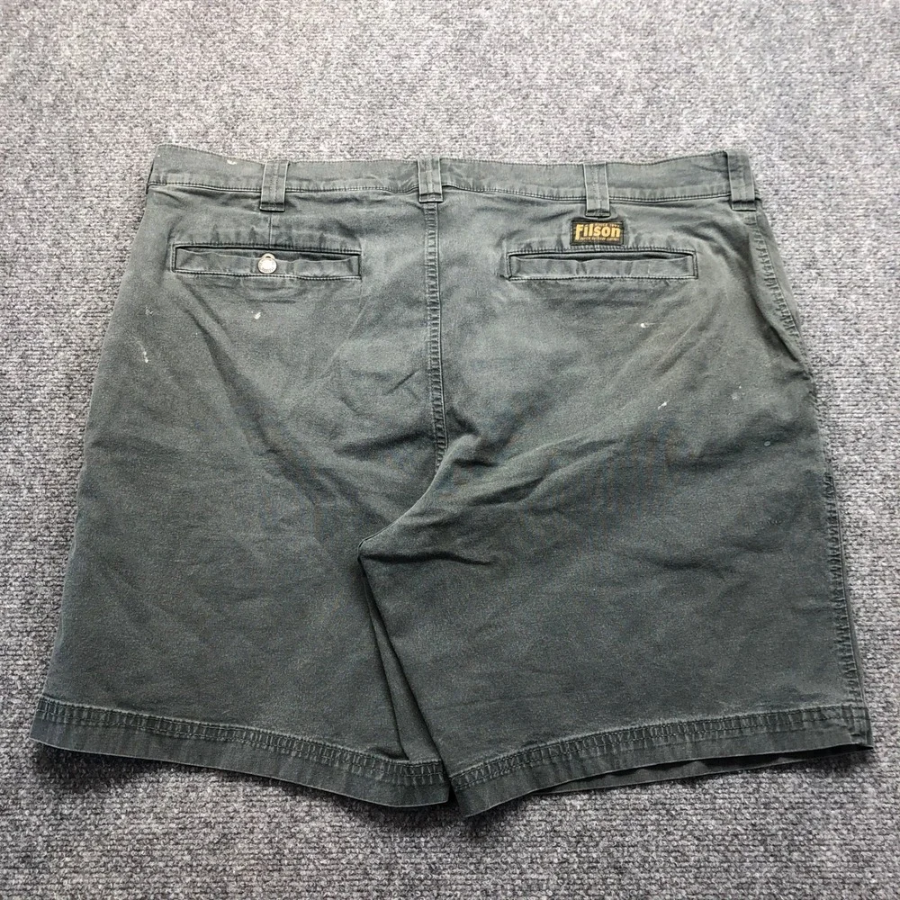 Filson Mens Charcoal Gray Green Cotton Canvas Chino Shorts Size 40